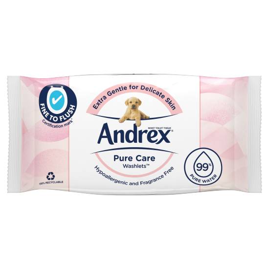 Andrex Pure Care Washlets Moist Toilet Tissue