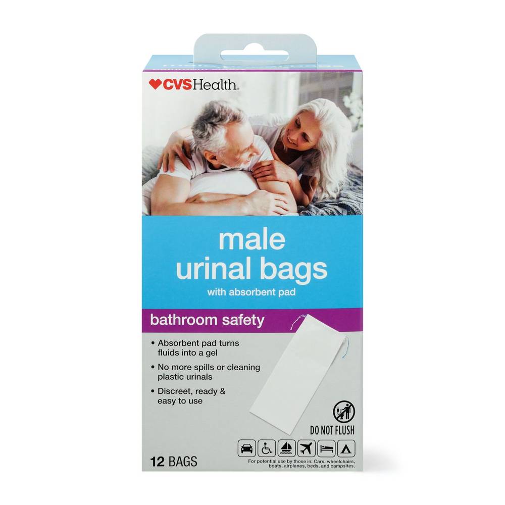 Cvs Health Male Urinal Bag, 12 Ct