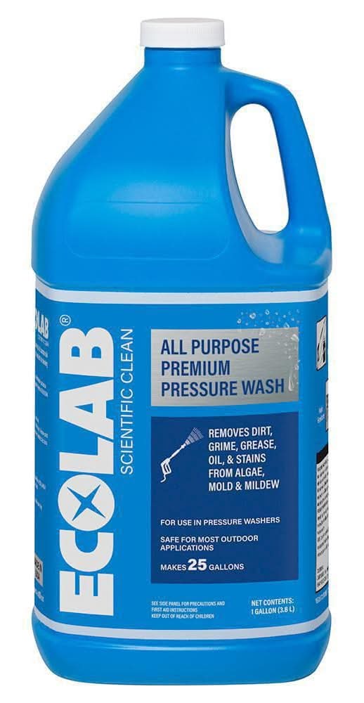 Ecolab 1 Gal. All Purpose Premium Pressure Wash Concentrate, Removes Stains On Patios, Cars, Wood And Utility Trailers