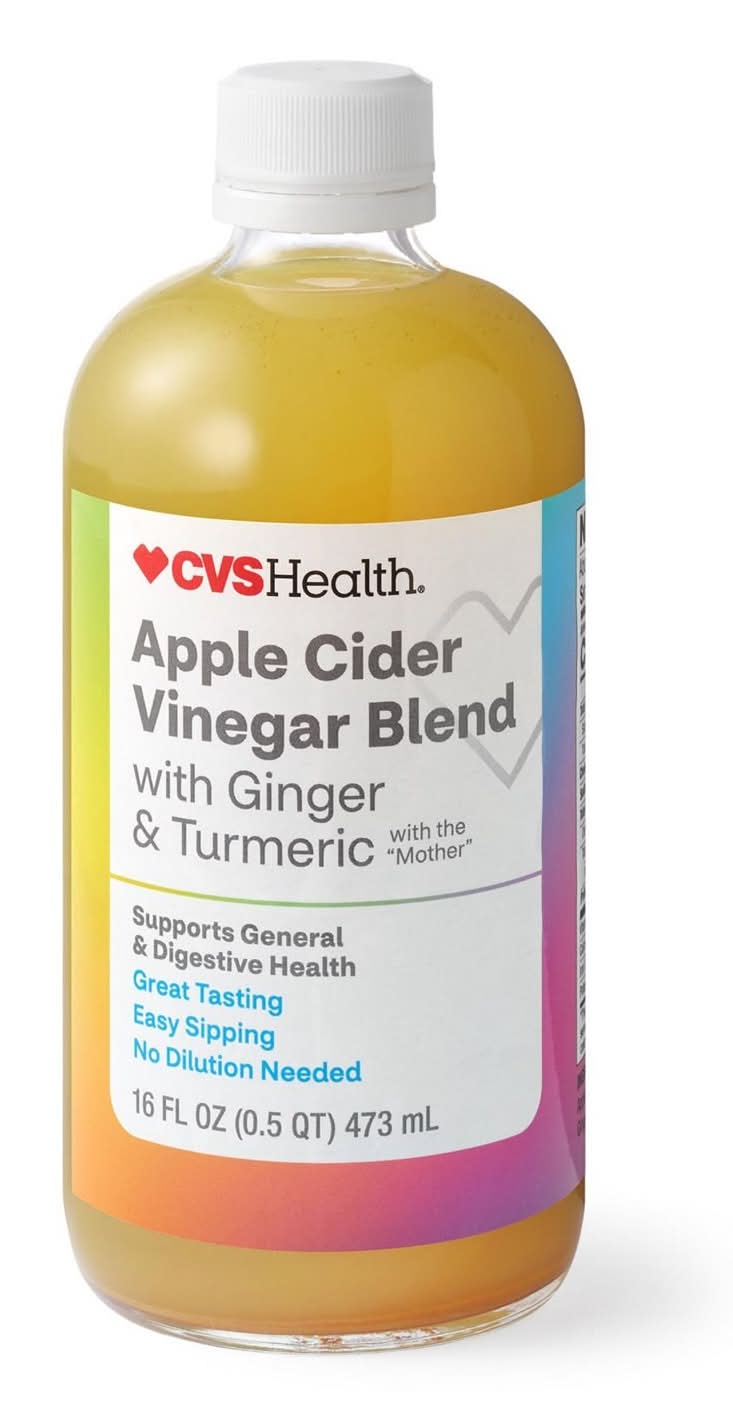 Cvs Apple Cider Vinegar Blend With Ginger & Turmeric, 16 Oz