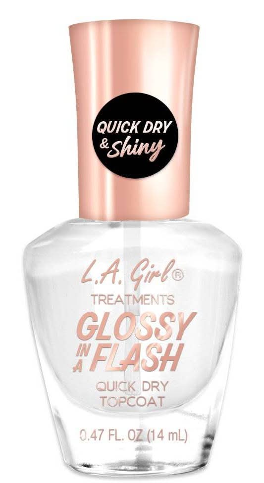 L.A. Girl Quick Dry Top Coat Nail Polish, Glossy in a Flash (0.47 fl oz)