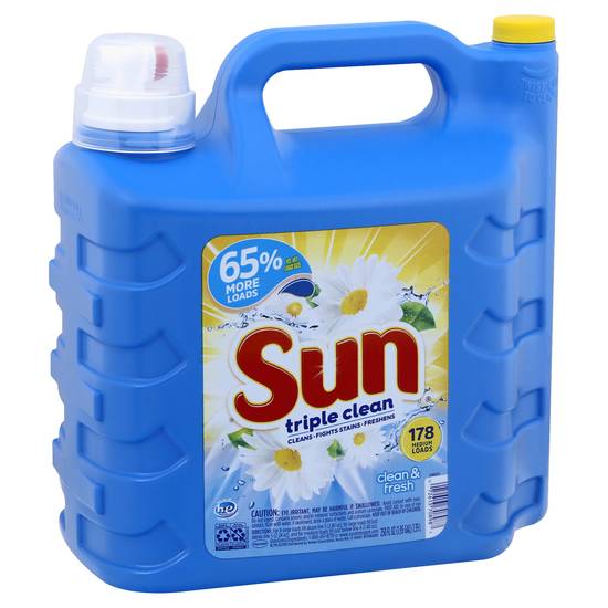 Sun Clean & Fresh Triple Clean Liquid Detergent