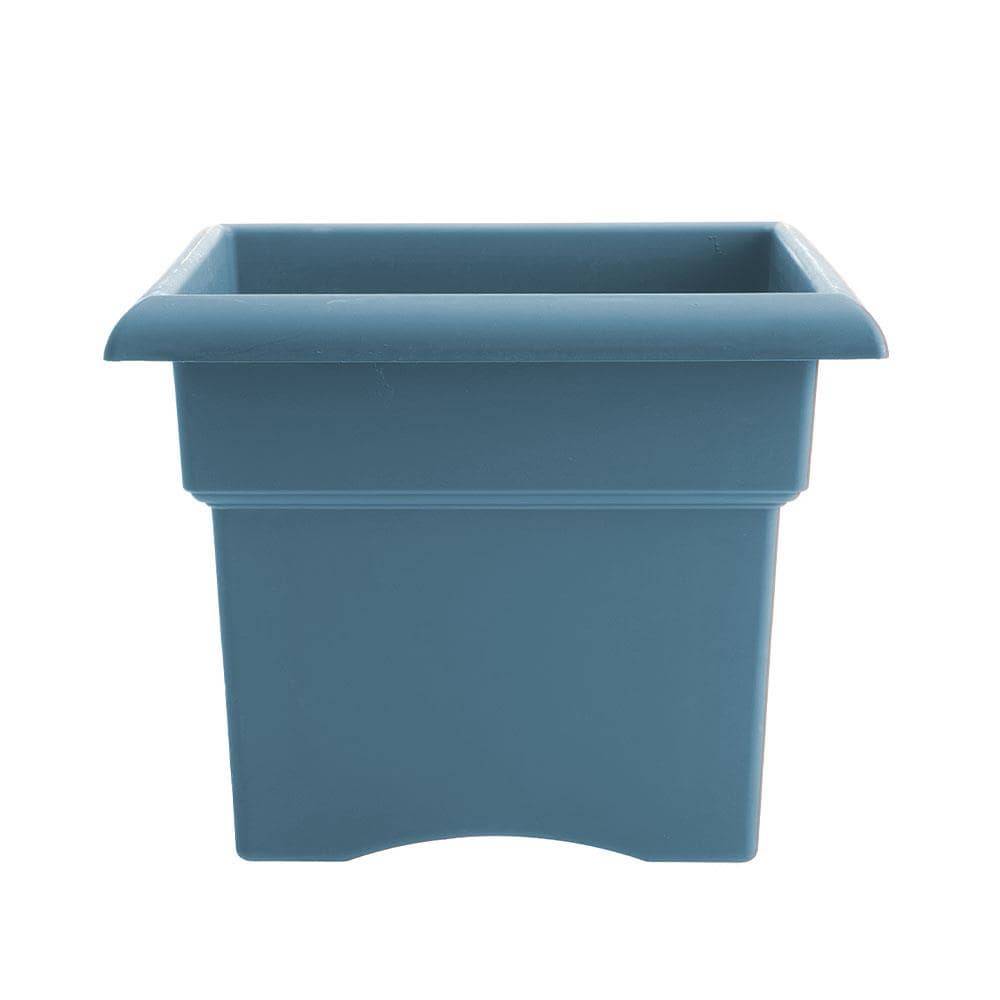 Bloem Square 14-in W x 11.25-in H Blue Recycled Plastic Traditional Indoor/Outdoor Deck Box Planter | VER1471-OS