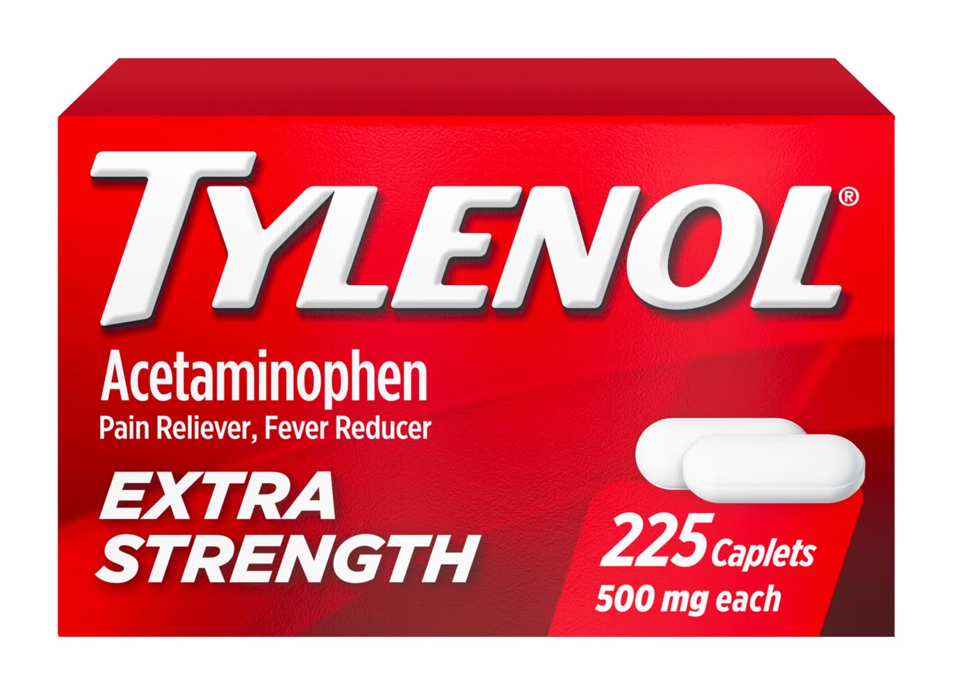 Tylenol Extra Strength Acetaminophen 500 mg Caplets Ages 12y+ (225 ct)