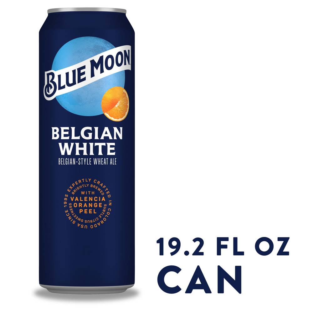 Blue Moon Belgian Style White Ale Beer in Cans (19.2 fl oz)