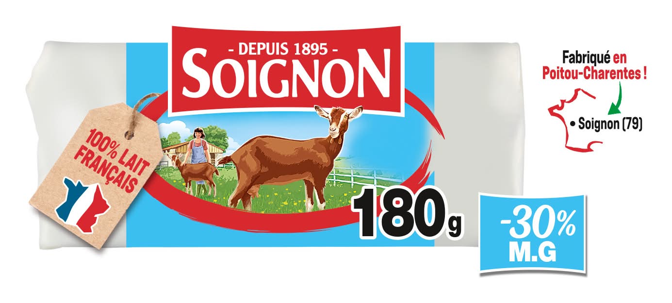 Soignon - Fromage de chèvre légère -30% m.g (180g)