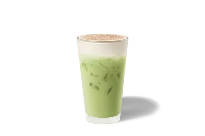 Iced Gingerbread Cream Matcha Latte