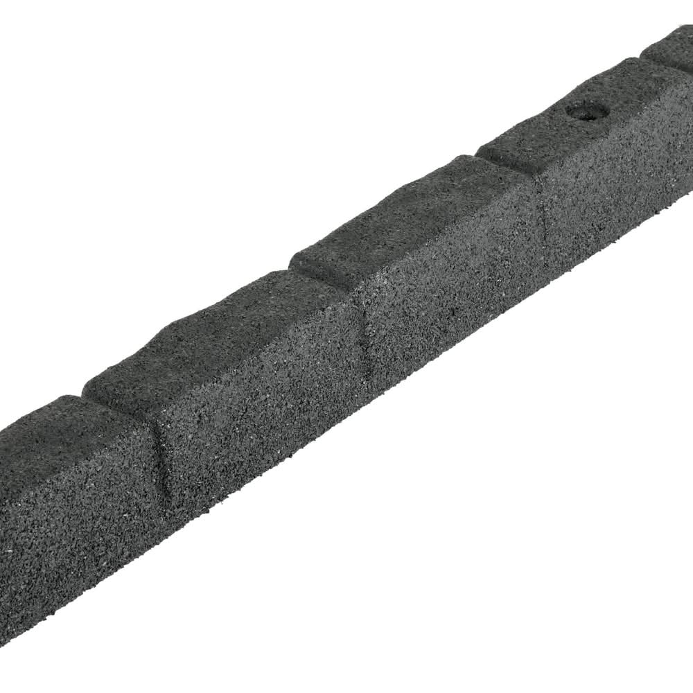 GroundSmart 4-ft x 3-in SmartLoc Cobblestone Gray Rubber Landscape edging section with stakes