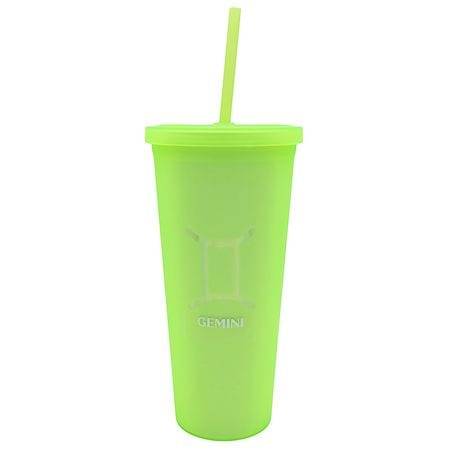 Festive Voice Gemini Zodiac Tumbler (green)