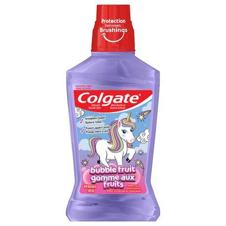 Colgate Kids Unicorn Mouthwash, Bubble Fruit Gomme Aux Fruits (500 ml)