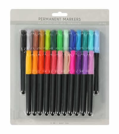 Permanent Markers 24-Pack