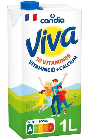 Candia viva lait vitaminé source de 10 vitamines calcium et vitamine d (1 l)