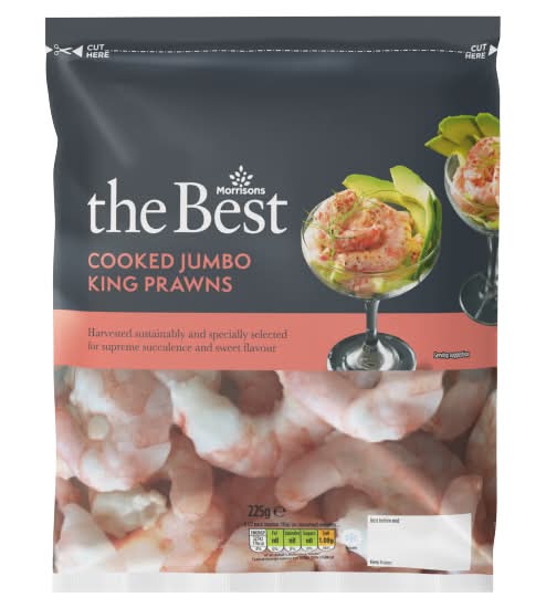 Morrisons The Best Cooked Jumbo King Prawns (225g)