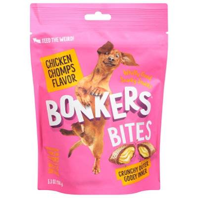 Bonkers Crunchy and Soft Dog Treats, Chicken Chomps (5.3 oz)