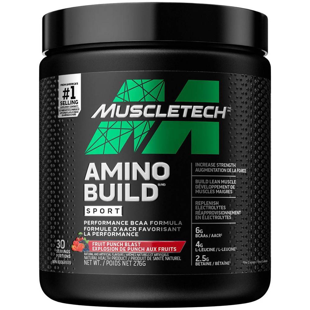 MuscleTech Amino Build Sport Fruit Punch Blast Performance Bcaa Formula (276 g)