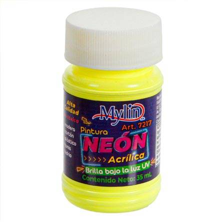 Pintura Acrílica Mylin Neón 35ml - Amarill Neon