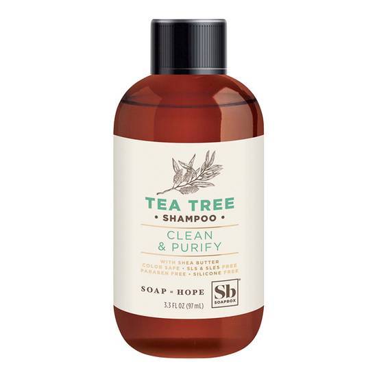 Soapbox Tea Tree Clean & Purify Shampoo, 3.3 fl oz
