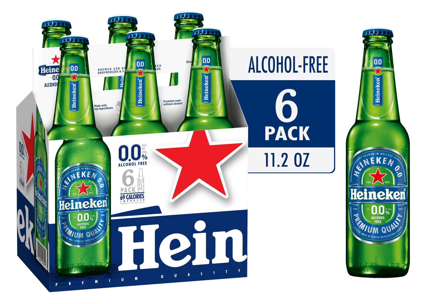 Heineken Non Alcohol Premium Quality Beer (6 x 11.2 fl oz)