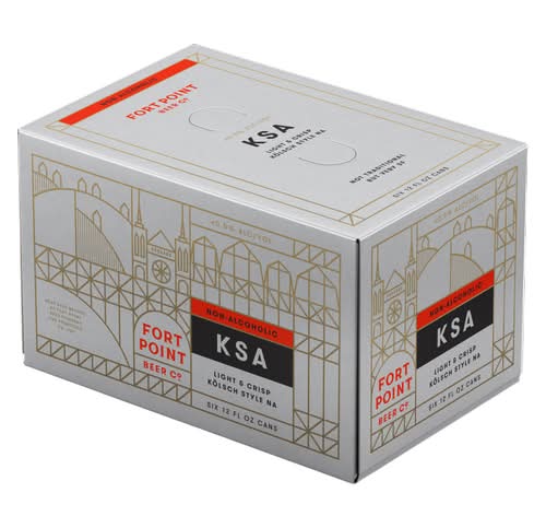 Fort Point Beer Company Ksa Kolsch Non-Alcoholic Beer (6 x 12 fl oz)