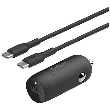 Belkin 30w Usb-C Car Charger Usb-C To Usb-C Cable