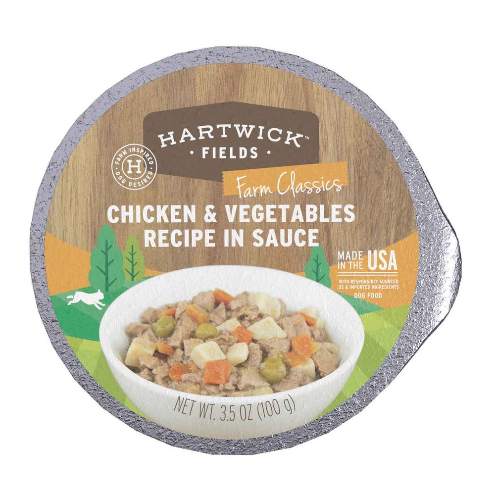 Hartwick Fields Chicken & Vegetables Recipe in Sauce Adult Dog Food (3.5 oz)