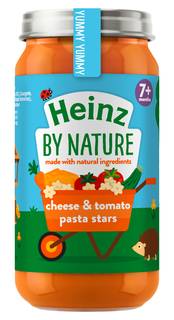 Heinz 7+ Months By Nature Cheese And Tomato Pasta Stars 200G