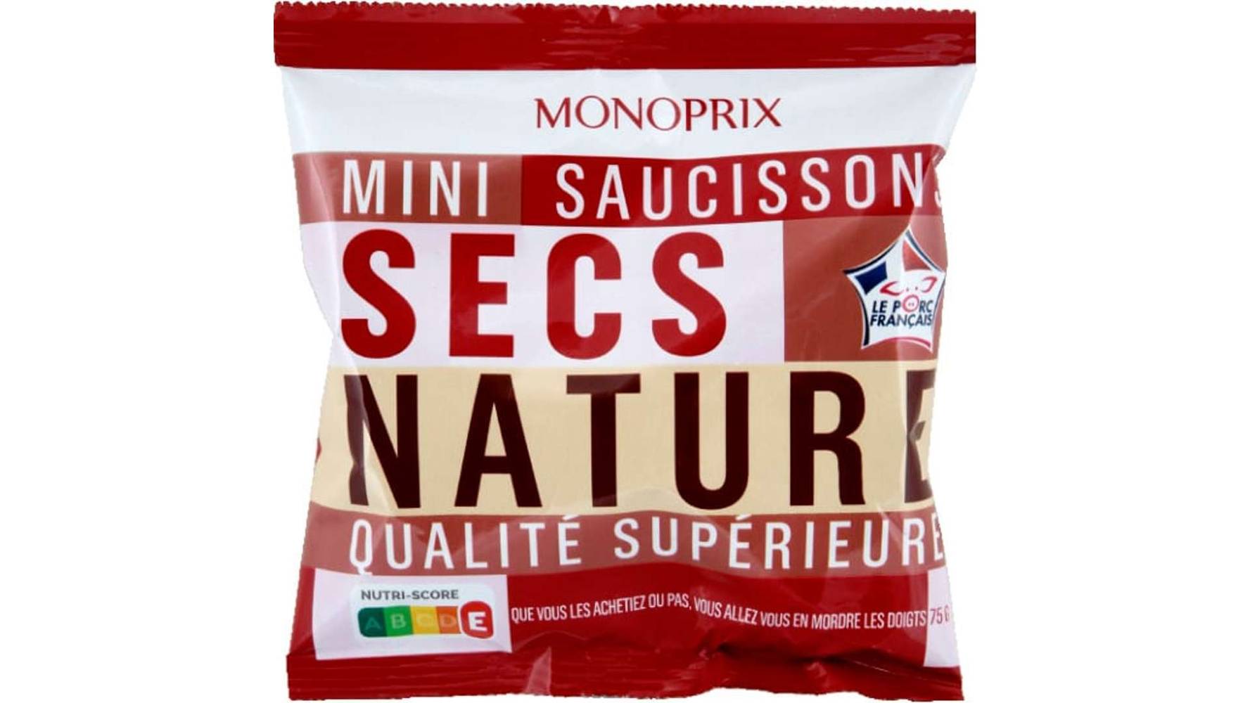 Monoprix Mini saucissons secs nature Le sachet de 75 g