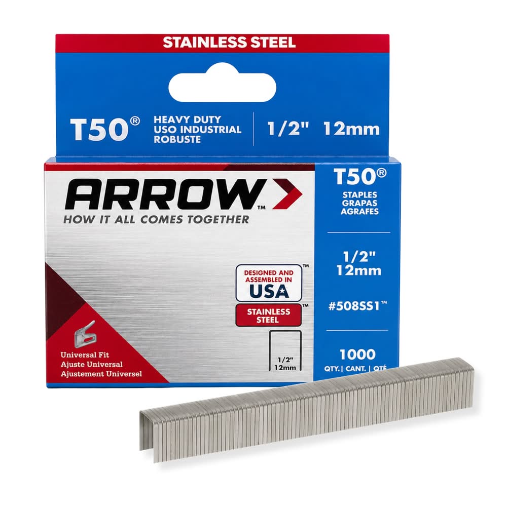 Arrow 1/2-in Leg x 3/8-in 20 -Gauge Heavy-duty staples 1000 -Per Box