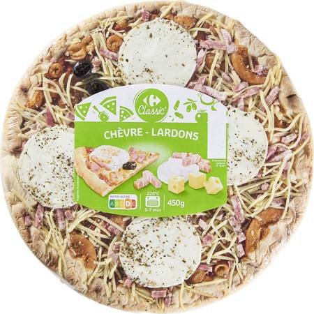 Carrefour - Pizza chèvre lardons (450g)