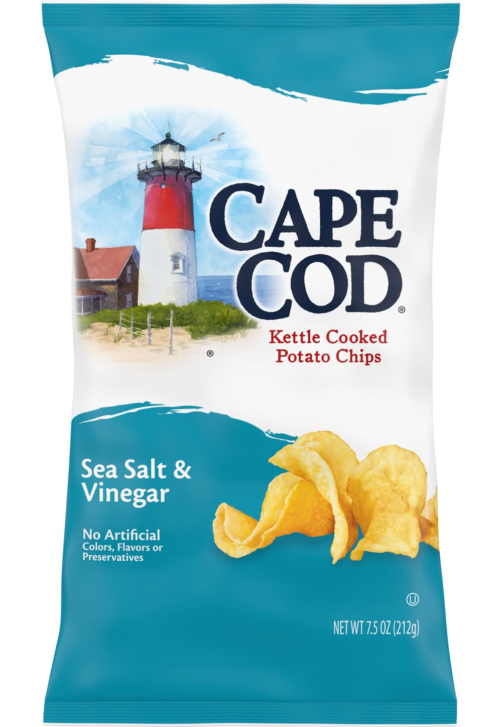 Cape Cod Kettle Cooked Potato Chips, Sea Salt-Vinegar (7.5 oz)
