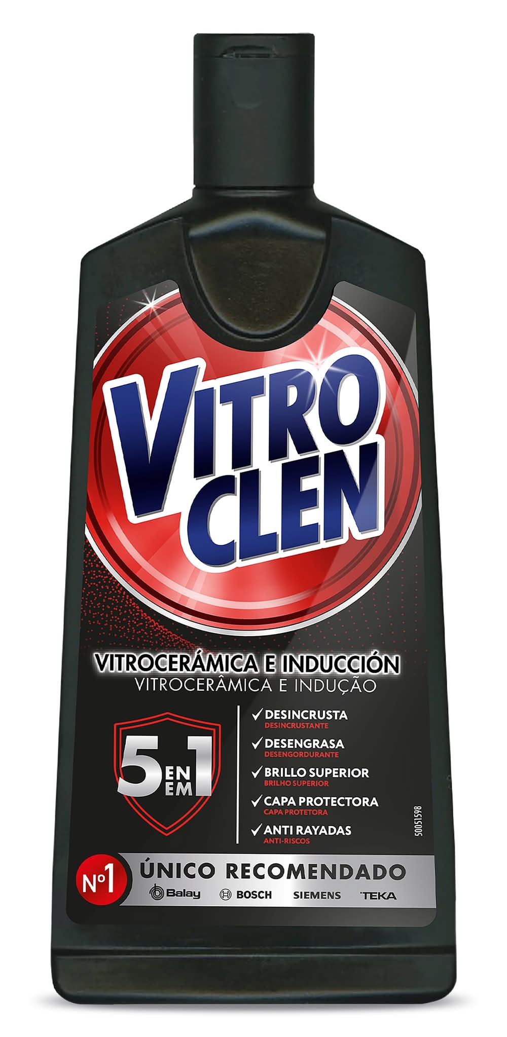Limpiador Vitrocerámica Crema Vitroclen   Botella 200 Ml