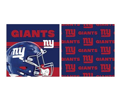 NFL New York Giants Helmet & Logo Puff Pillow