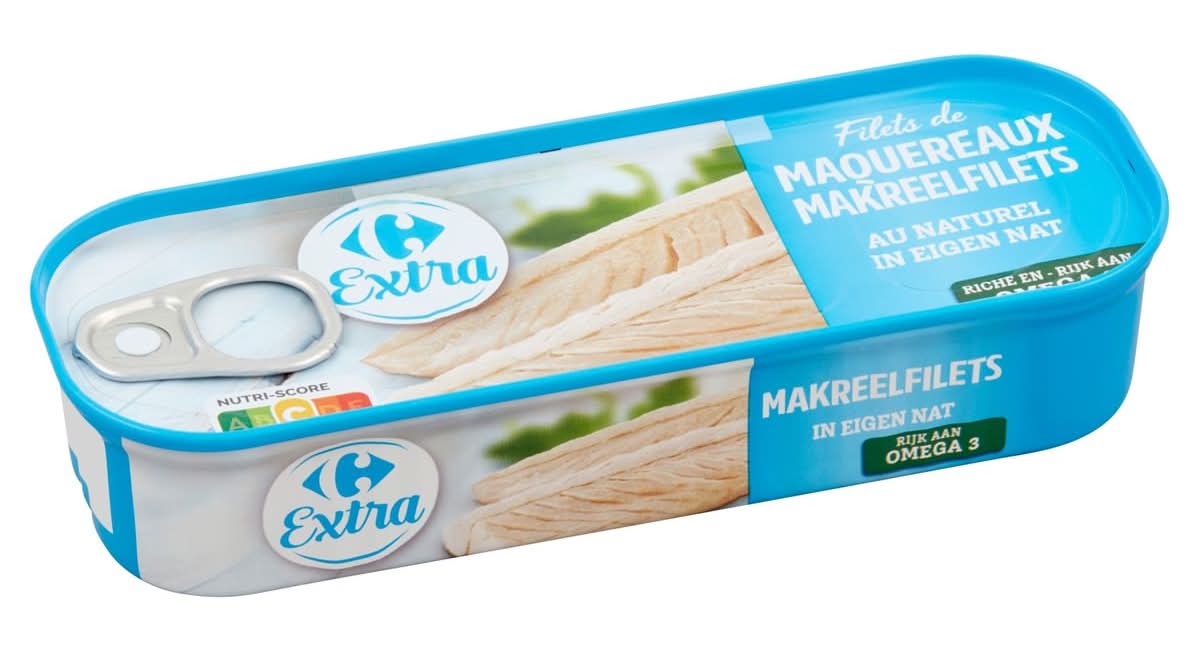 Carrefour Extra Filets de Maquereaux au Naturel 176 g