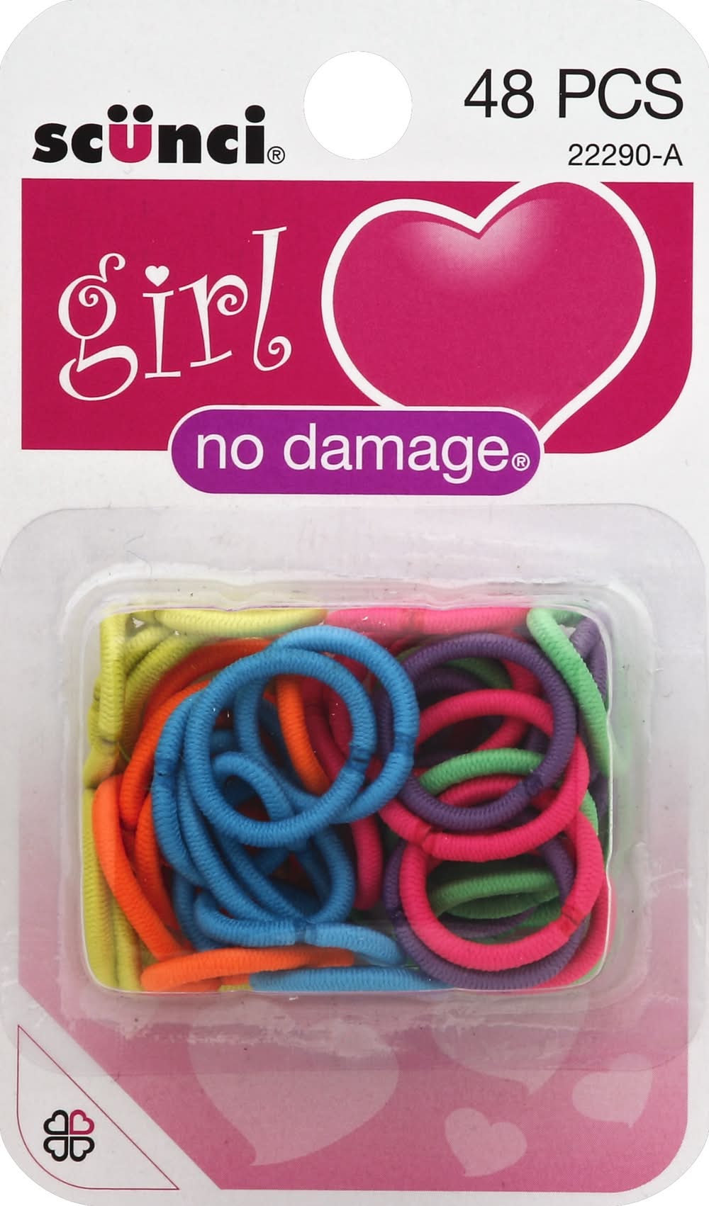 Scunci Girl No Damage Elastic Bands (0.2 oz, 48 ct)