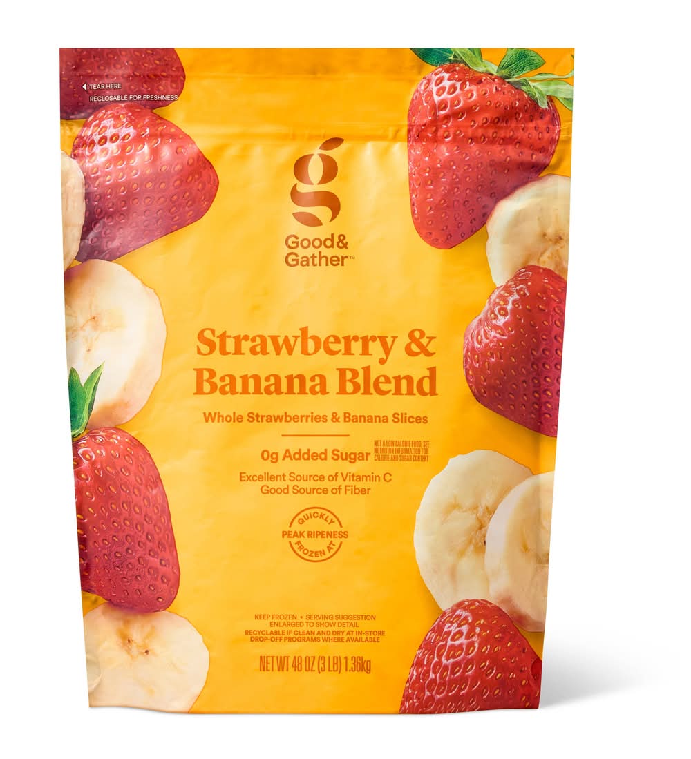 Good & Gather Frozen Strawberry & Banana Mixed Fruit Blend (48 oz)
