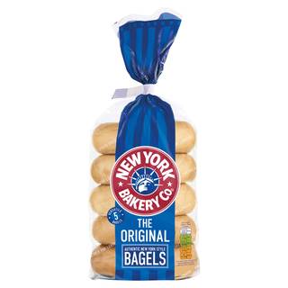 New York Bakery Co. 5 Original Bagels Fresher for Longer 425g