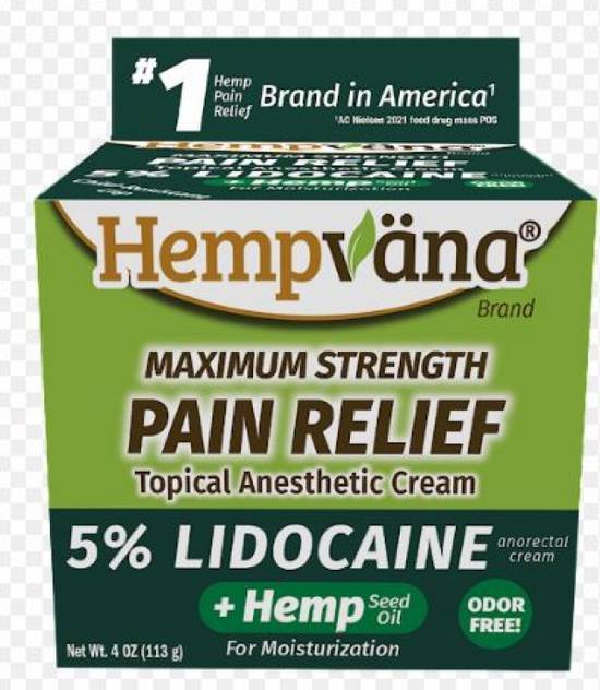 Hempvana 5% Lidocaine Pain Cream