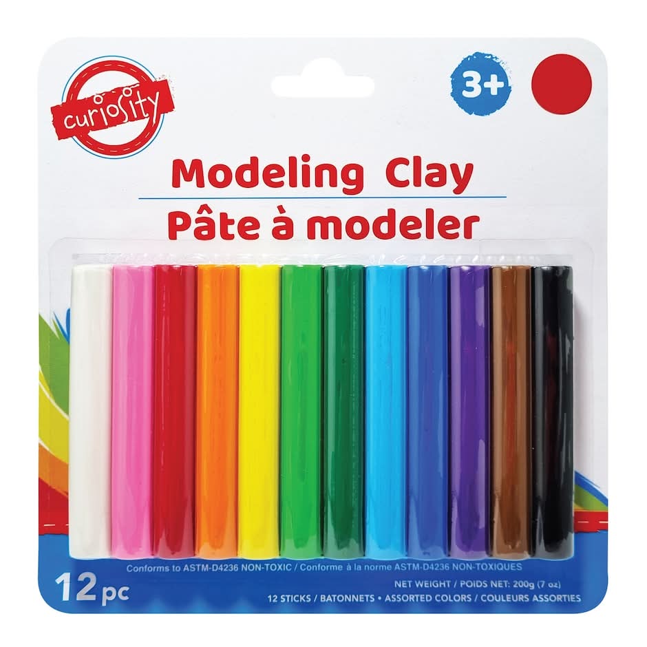 Curiosity Assorted Color Modeling Clay Sticks (12 ct)