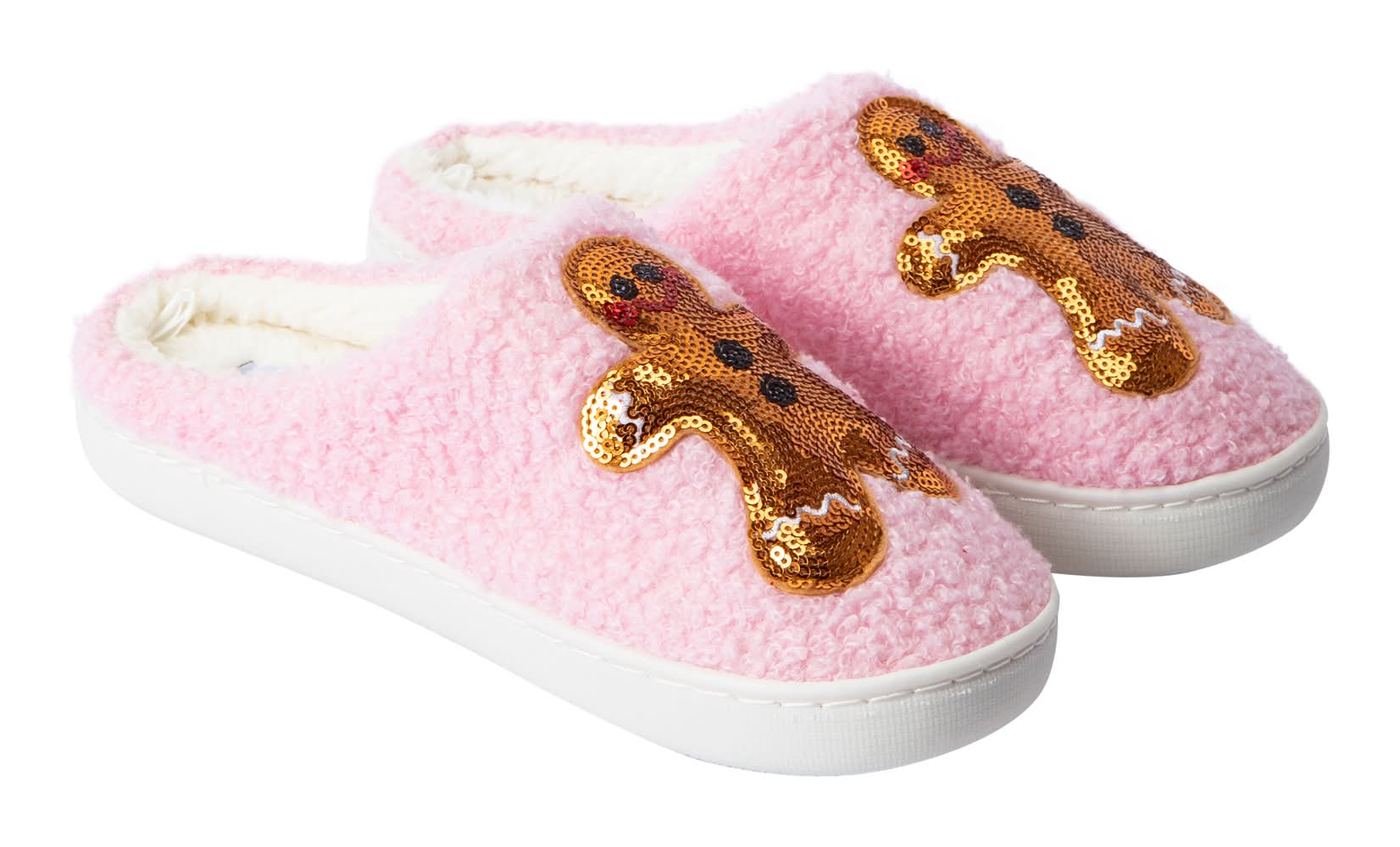 Juniors Holiday Icon Slippers W9 Gingerbread
