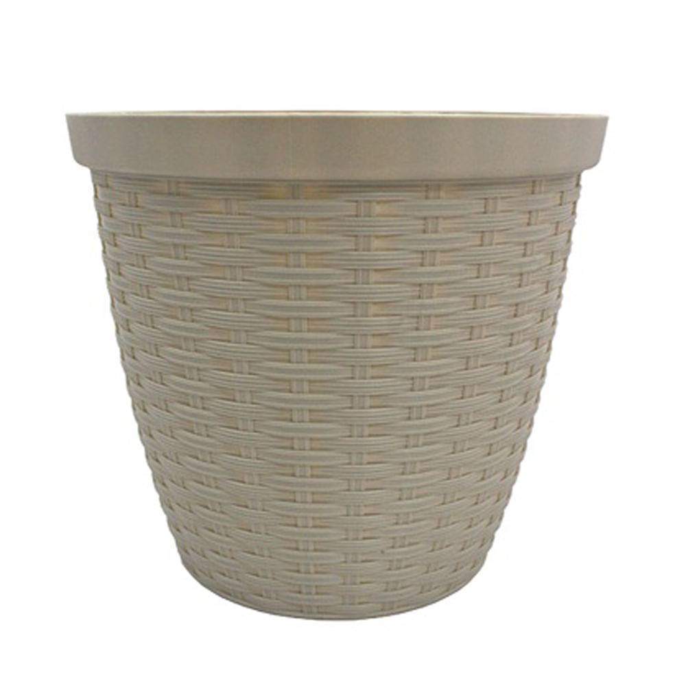 FG Import · Cachepô rattan cinza taupe