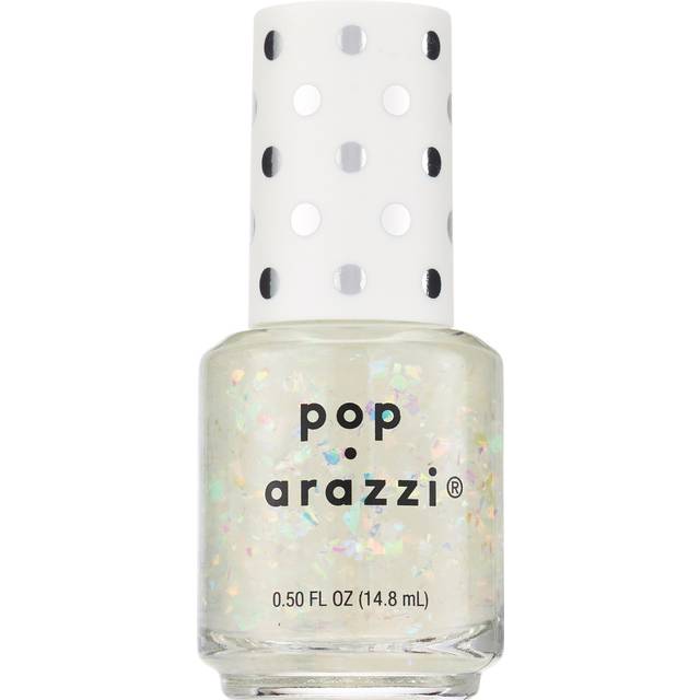 Pop-Arazzi Nail Polish Top Coat Glitter Iridescent Green