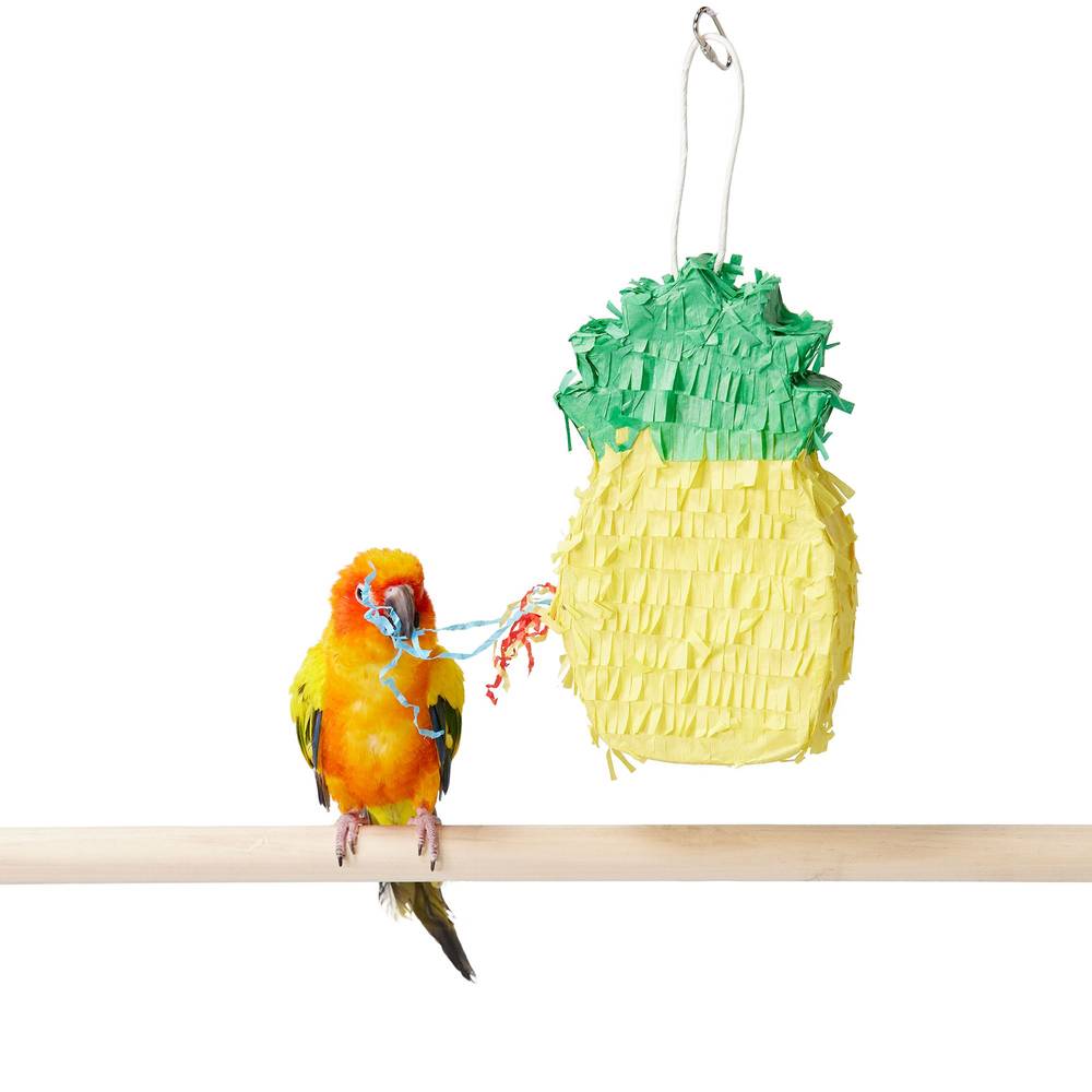 All Living Things Pineapple Pinata Bird Toy, 8.75 in, Yellow-Green