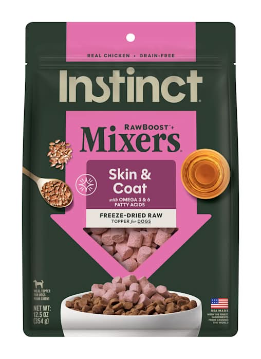 Instinct Freeze Dried Raw Boost Mixers Grain Free Skin & Coat Health Recipe All Natural Dog Food Topper, 12.5 oz.
