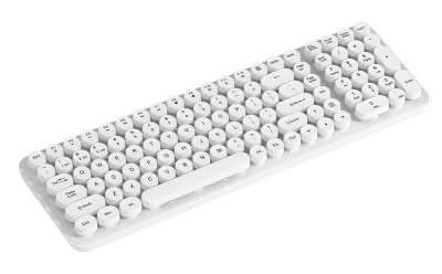 North Round Pop Key Wireless Keyboard, Full, White