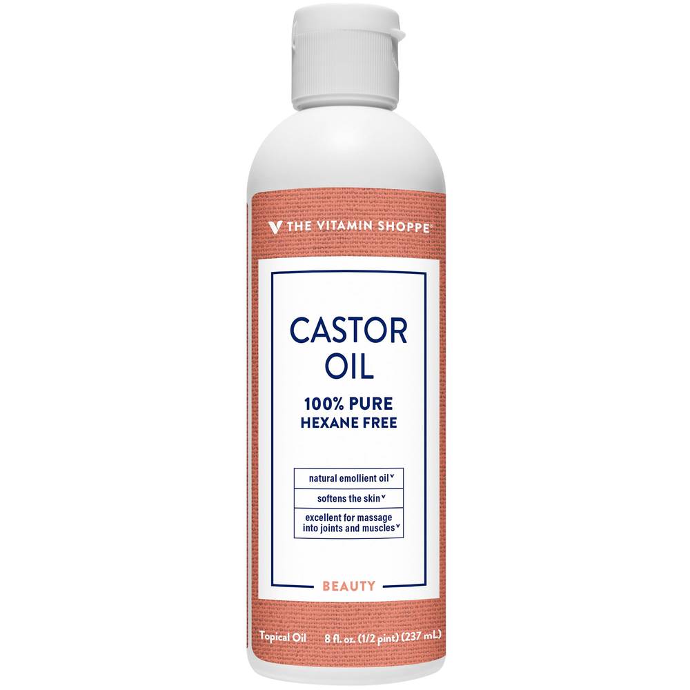 The Vitamin Shoppe Castor Oil 100% Pure Aromatheraphy Topical Oil (8 fl oz)