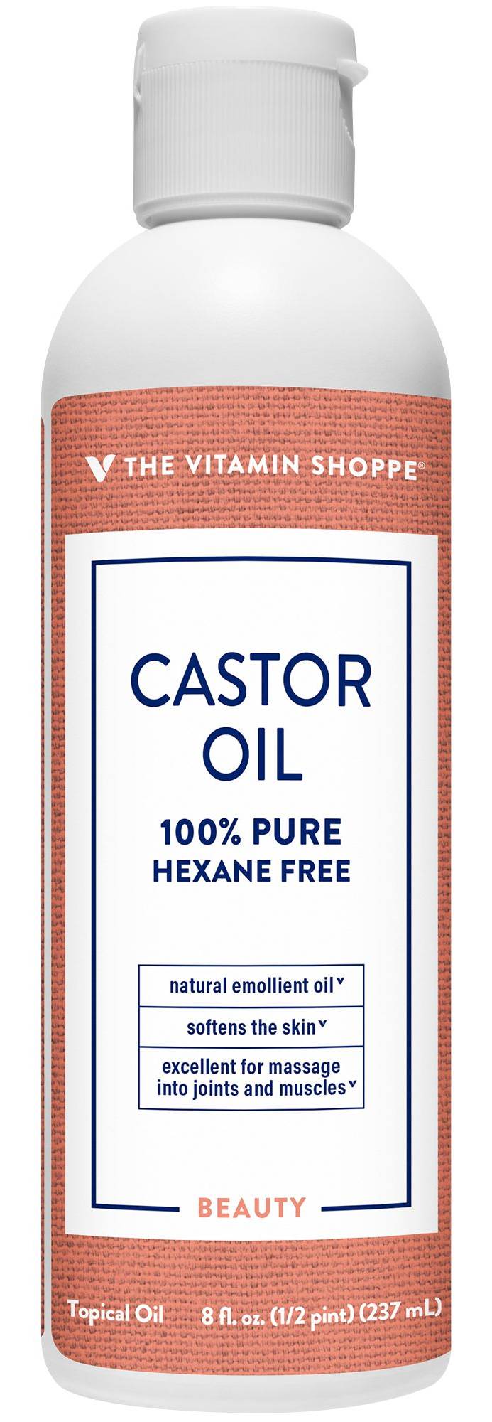 The Vitamin Shoppe Castor Oil 100% Pure Aromatheraphy Topical Oil (8 fl oz)