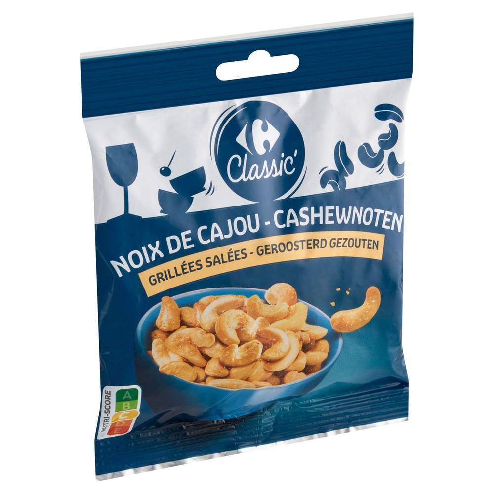 Carrefour Classic'' Noix de Cajou Grillées Salées 125 g