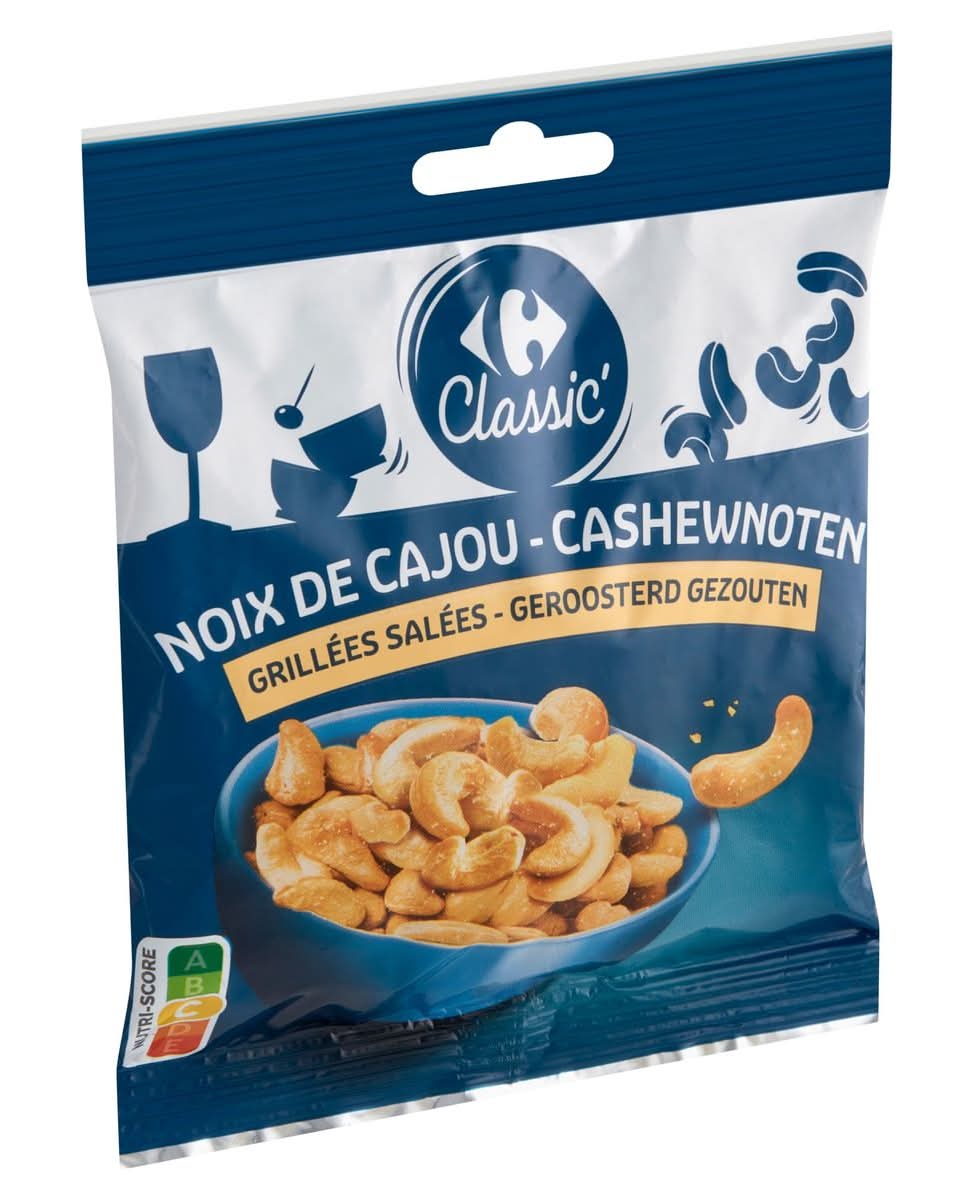 Carrefour Classic'' Cashewnoten Geroosterd Gezouten 125 g