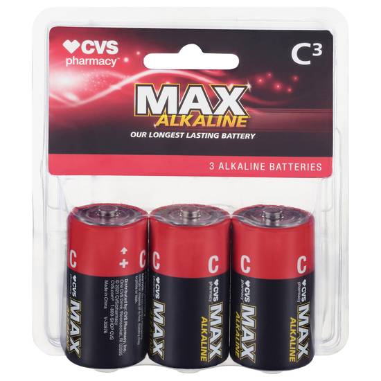 Cvs Max C3 Alkaline Batteries (3 ct)
