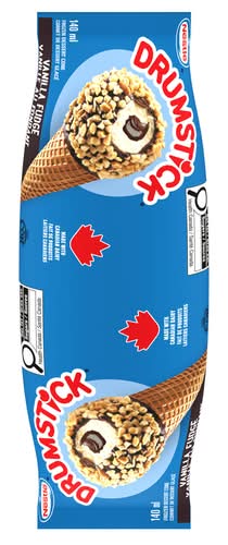 Nestle icecream cornet vanille au caramel drumstick (140 ml) - drumstick vanilla fudge ice cream (1 unit)